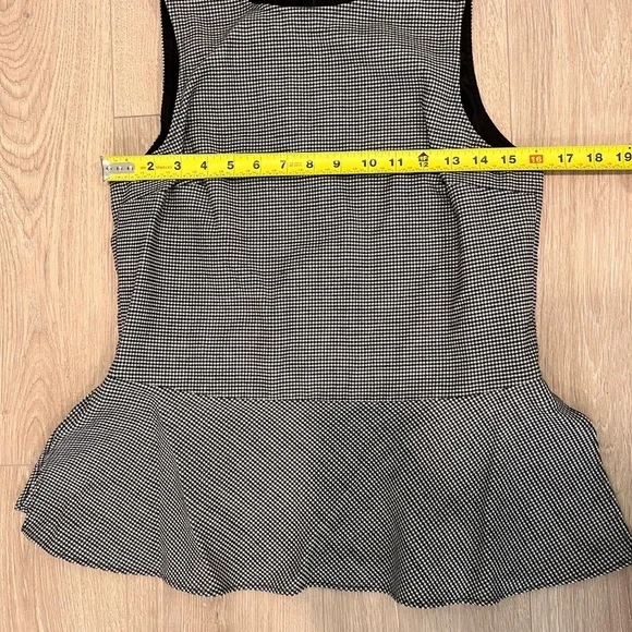 Theory Black and White Checkered Tank Top - Picture 4 of 6